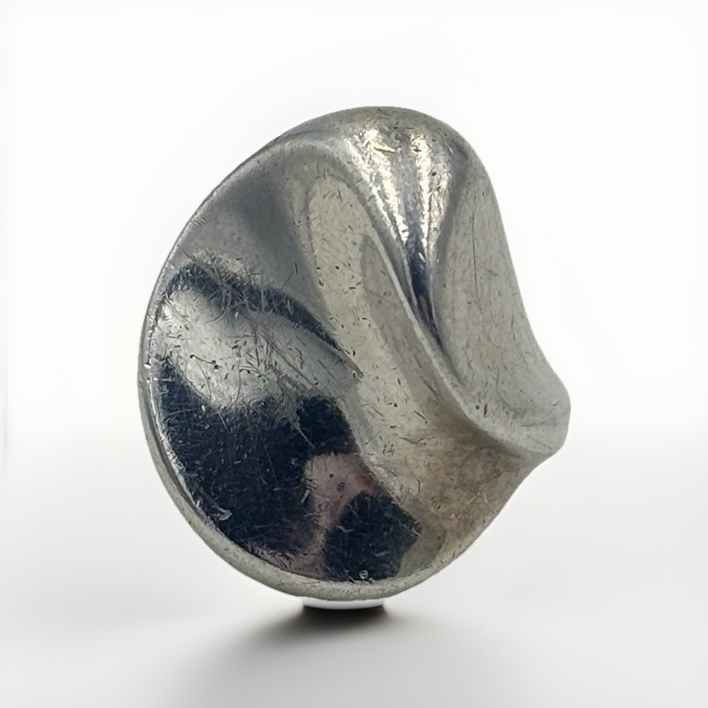 Vintage Sterling Silver Modernist Ring German Mid Century Twist Band Size 8